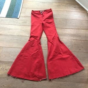 Free People Cherry Red Flares